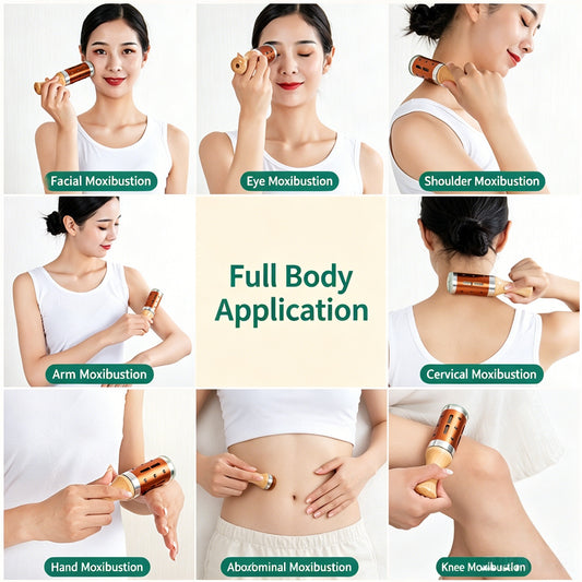 Rotatable Jade Massage Moxibustion Stick -可旋转式玉石温灸按摩棒