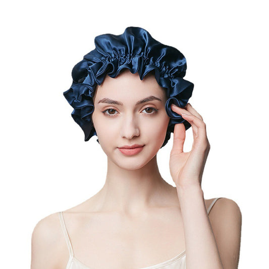 19 Momme Mulberry Silk Hair Bonnet, Soft Anti-Frizz Sleep Cap for Women