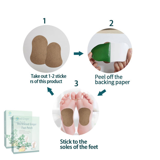 Detox Foot Patches - Warmwood Ginger -足贴