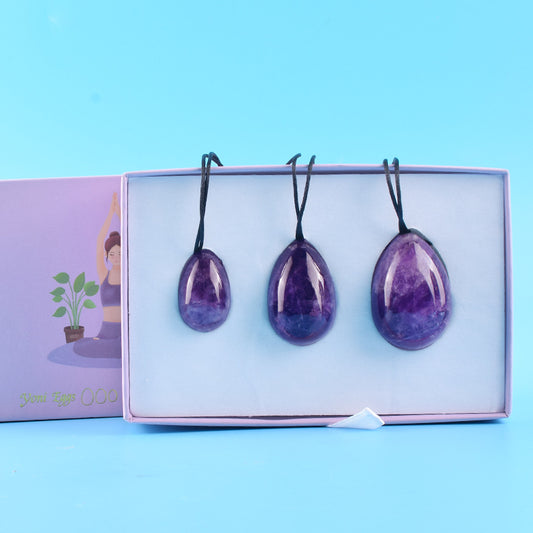 Grade A Natural Amethyst Kegel Eggs -天然A级紫水晶凯格尔锻炼球