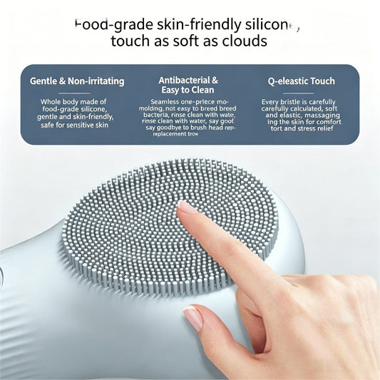 Waterproof Electric Silicone Heating Facial Cleanser -防水电动恒温加热硅胶脸部清洁刷