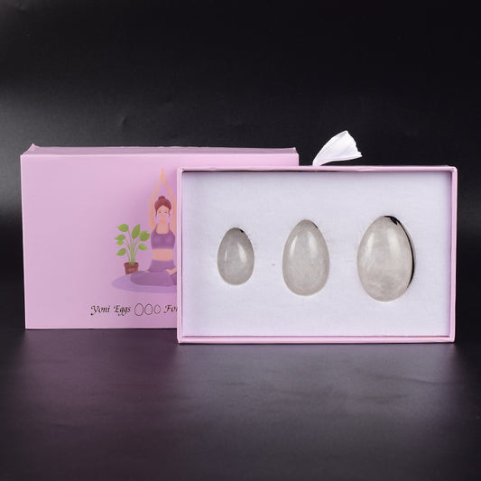 Grade A Natural White Crystal Kegel Eggs -天然A级白水晶凯格尔锻炼球