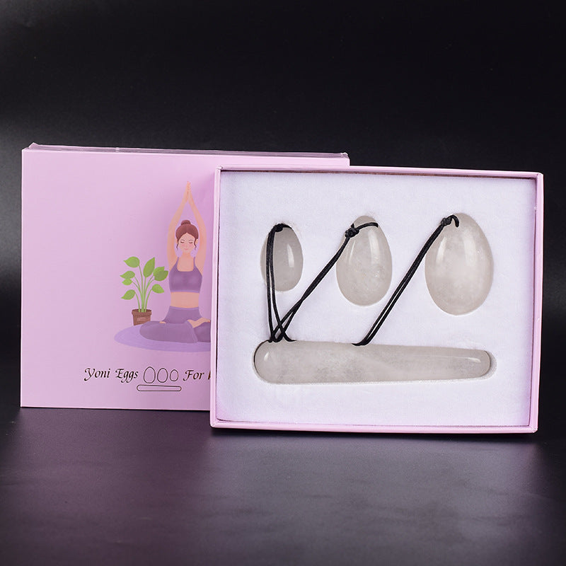 Grade A Natural White Crystal Kegel Eggs -天然A级白水晶凯格尔锻炼球