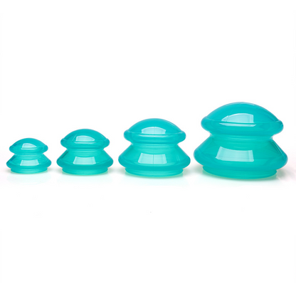 Food Grade Transparent Silicone Cupping Set (4 Cups) -食品级硅胶透明拔罐 (4件套)