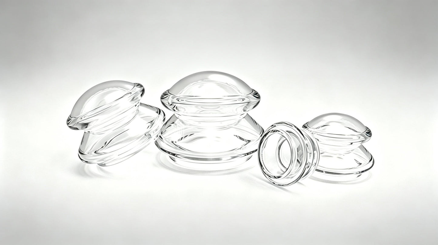 Home Use Transparent Silicone Massage Cupping Set - 4 Cups/Set