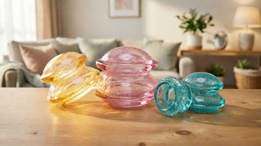 Home Use Transparent Silicone Massage Cupping Set - 4 Cups/Set, Sparkling Finish