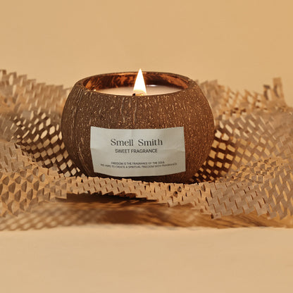Coconut Shell Scented Candle Gift Set, Home Fragrance for Bedroom