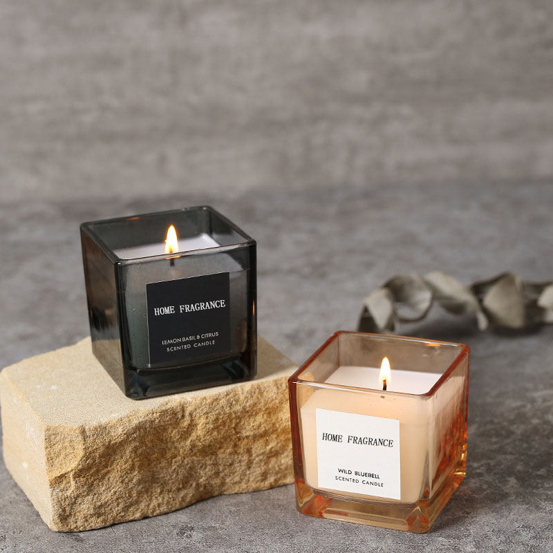 Four-color Square Scented Candle Gift Set, Soy Wax Pour Candle