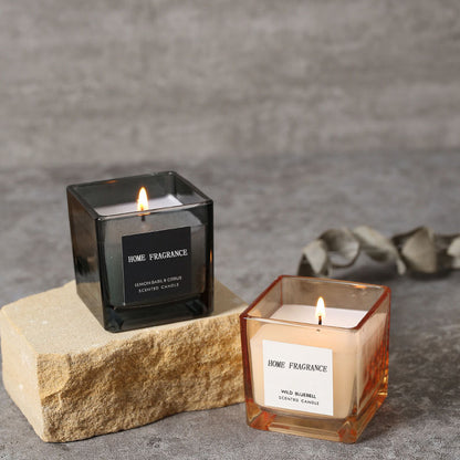 Four-color Square Scented Candle Gift Set, Soy Wax Pour Candle