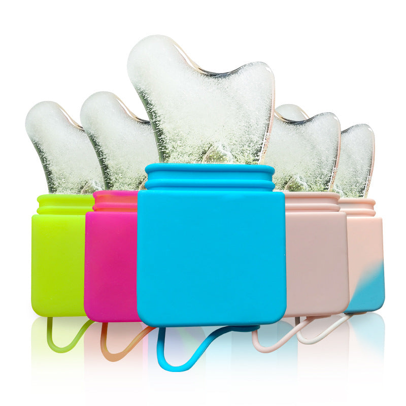 Portable Silicone Ice Facial Roller for Skin Cooling Massage -便携硅胶脸部冷敷冰格