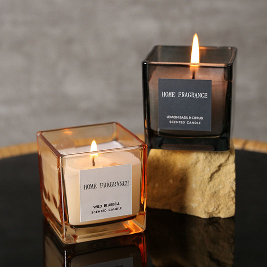 Four-color Square Scented Candle Gift Set, Soy Wax Pour Candle