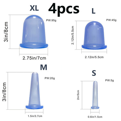 Food Grade Silicone Body and Facial Cupping Cups -食品级硅胶身体脸部拔罐