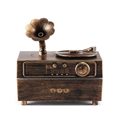 Vintage Gramophone Style Aroma Diffuser, Ultrasonic Essential Oil Humidifier with Bluetooth & Remote Control
