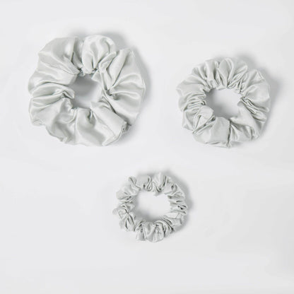 Mulberry Silk Scrunchie 3-Piece Set, 19 Momme Soft Hair Bands in Multiple Sizes