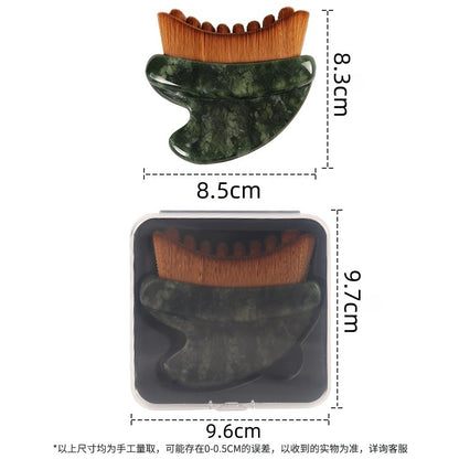 Jade Gua Sha Lymphatic Contour Face Brush -玉石刮痧淋巴面部塑性刷