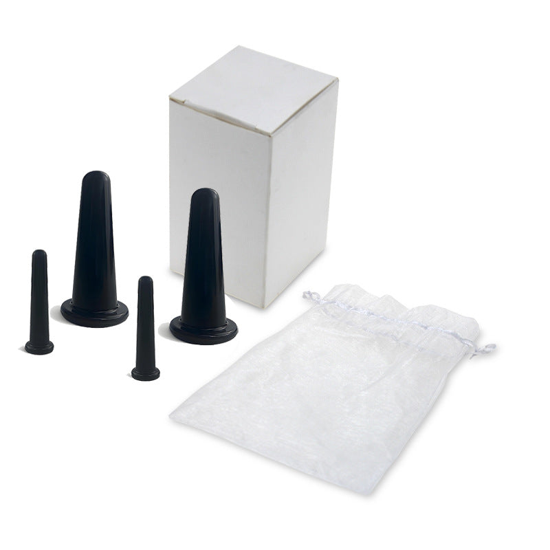 food grade silicone facial beauty cupping,Black -食品级脸部硅胶美容拔罐，黑色