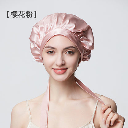 19 Momme Mulberry Silk Hair Bonnet, Soft Anti-Frizz Sleep Cap for Women