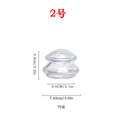 Home Use Transparent Silicone Massage Cupping Set - 4 Cups/Set