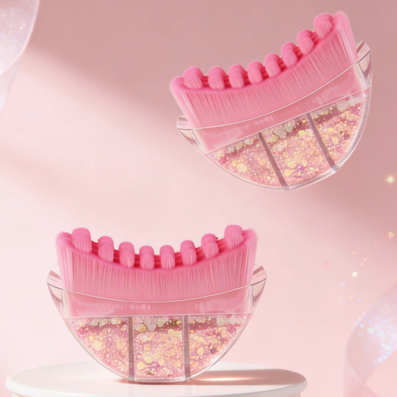 Pink Sparkle Lymphatic Contour Face Brush -粉红闪粉淋巴面部塑型刷