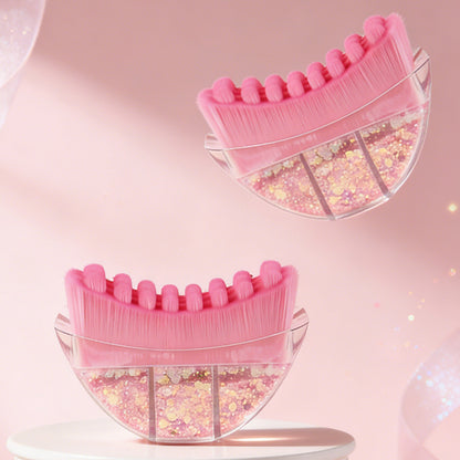 Pink Sparkle Lymphatic Contour Face Brush -粉红闪粉淋巴面部塑型刷