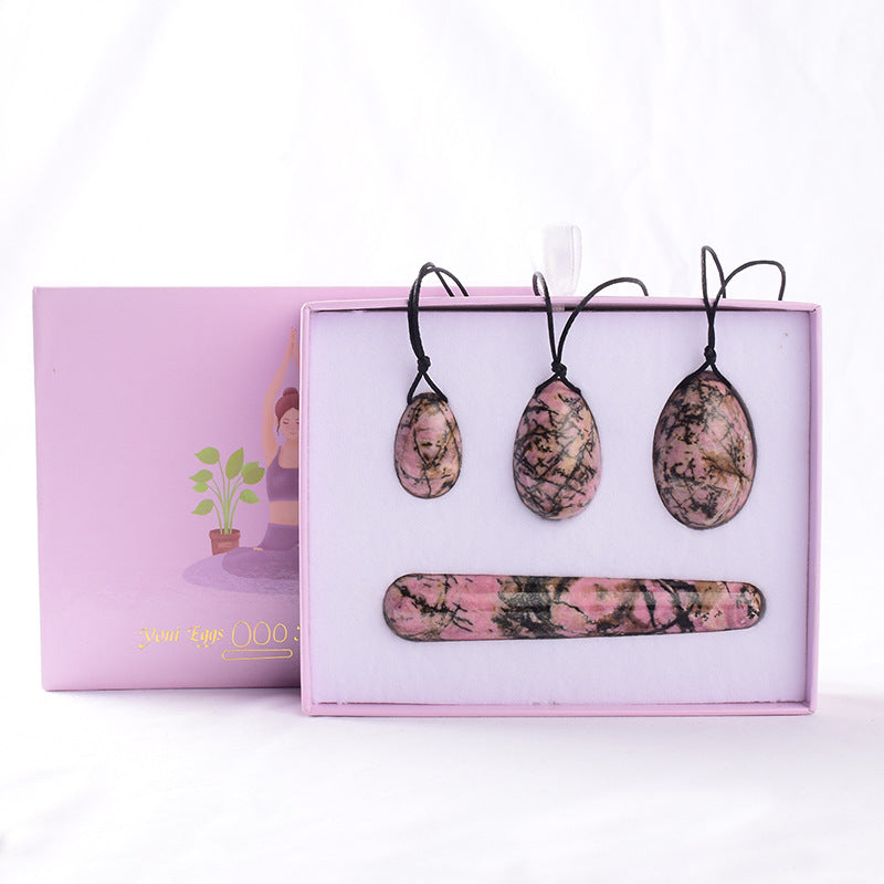 Grade A Natural Pink Rhodonite Kegel Eggs -天然A级蔷薇石凯格尔锻炼球