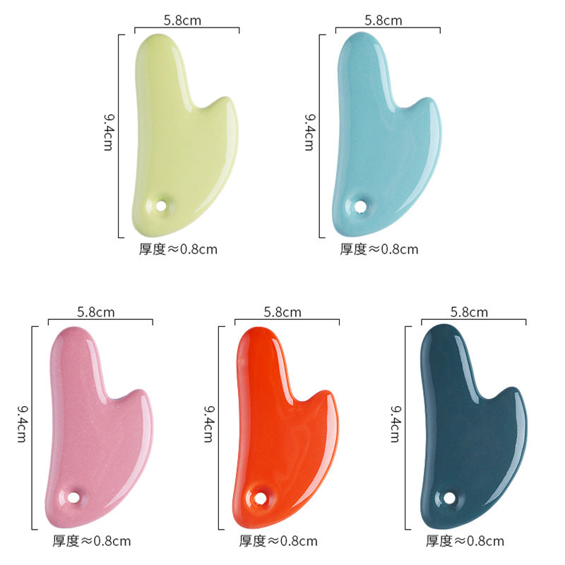 Colorful Ceramic Gua Sha-彩色陶瓷刮痧板