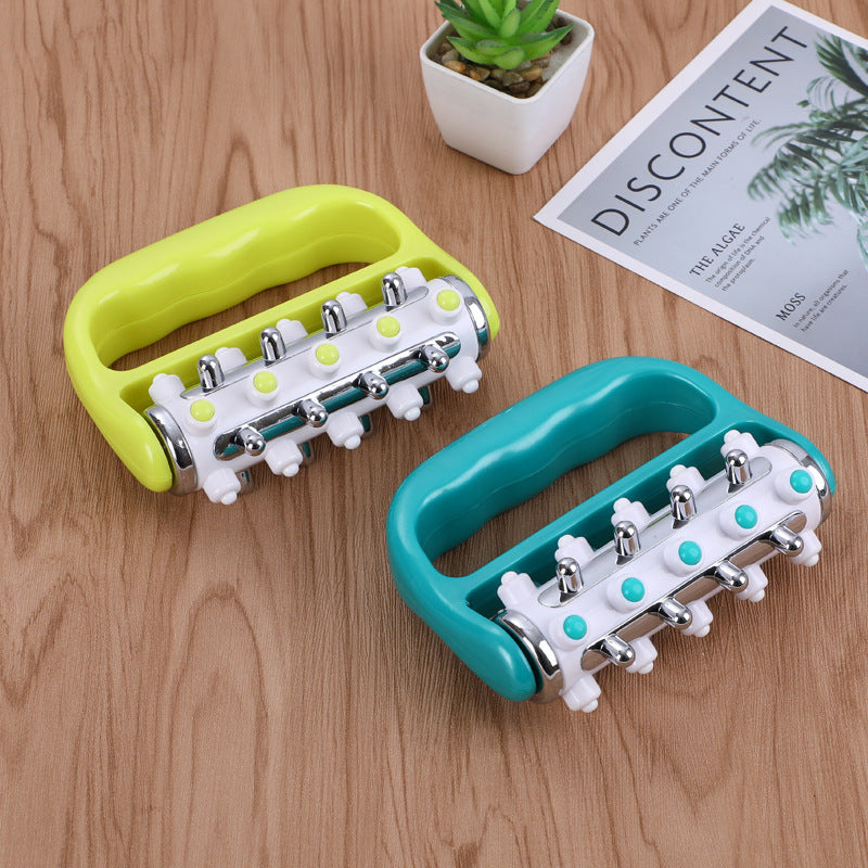 Handheld Massage Fascia Relaxation Roller with Massage Points(Yellow) -手持筋膜放松按摩滚轮(黄色)
