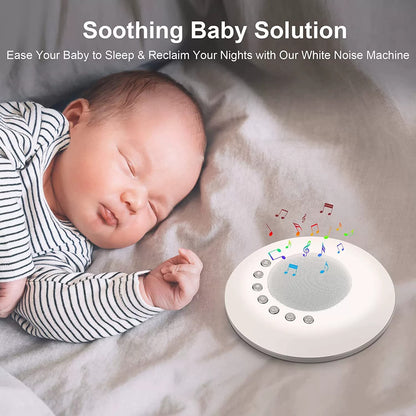 White Noise Machine, Baby Sleep Aid Device with Night Light, Portable Sleep Speaker for Home & Travel