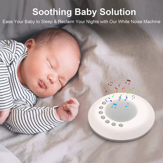 White Noise Machine, Baby Sleep Aid Device with Night Light, Portable Sleep Speaker for Home & Travel