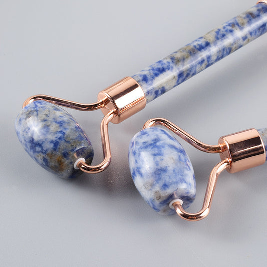 Blue Spot Stone Dual-End Facial Massage Roller