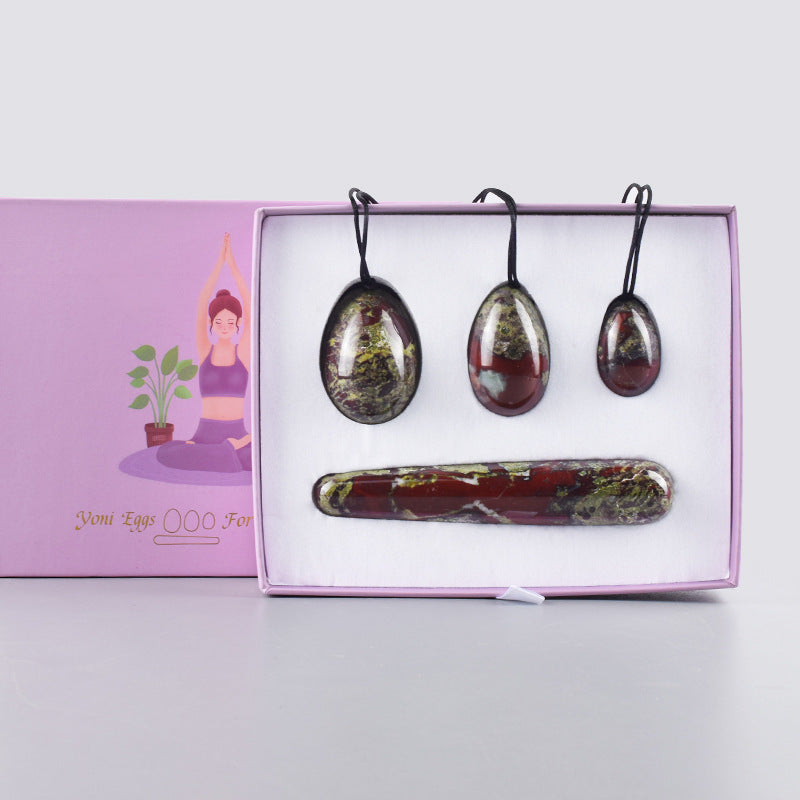 Grade A Natural Dragon Blood Jasper Kegel Eggs -天然A级龙血石凯格尔锻炼球