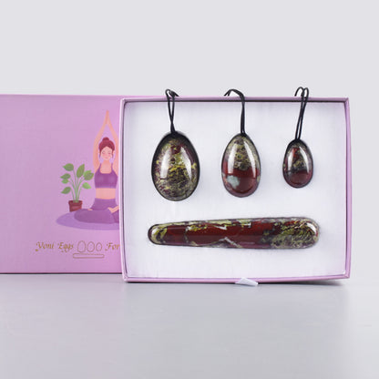Grade A Natural Dragon Blood Jasper Kegel Eggs -天然A级龙血石凯格尔锻炼球