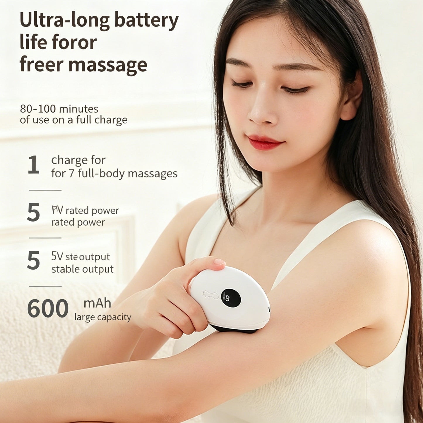 Electric Heating Bian Stone Gua Sha Massager -电动砭石加热刮痧按摩仪