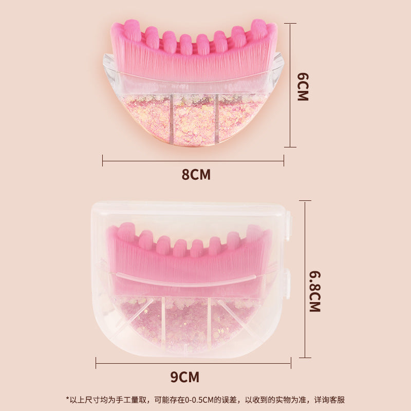 Pink Sparkle Lymphatic Contour Face Brush -粉红闪粉淋巴面部塑型刷