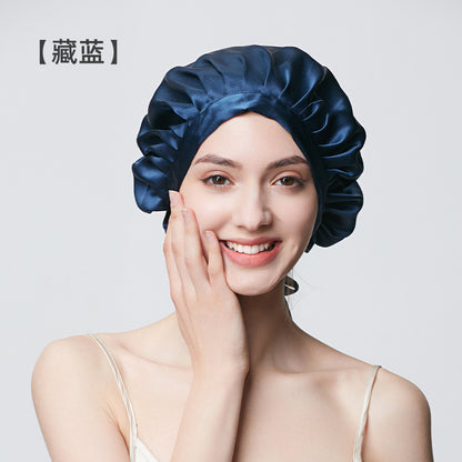 19 Momme Mulberry Silk Hair Bonnet, Soft Anti-Frizz Sleep Cap for Women