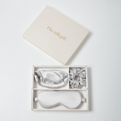 Mulberry Silk Gift Set | Eye Mask, Scrunchie & Headband for Wedding & Daily Use