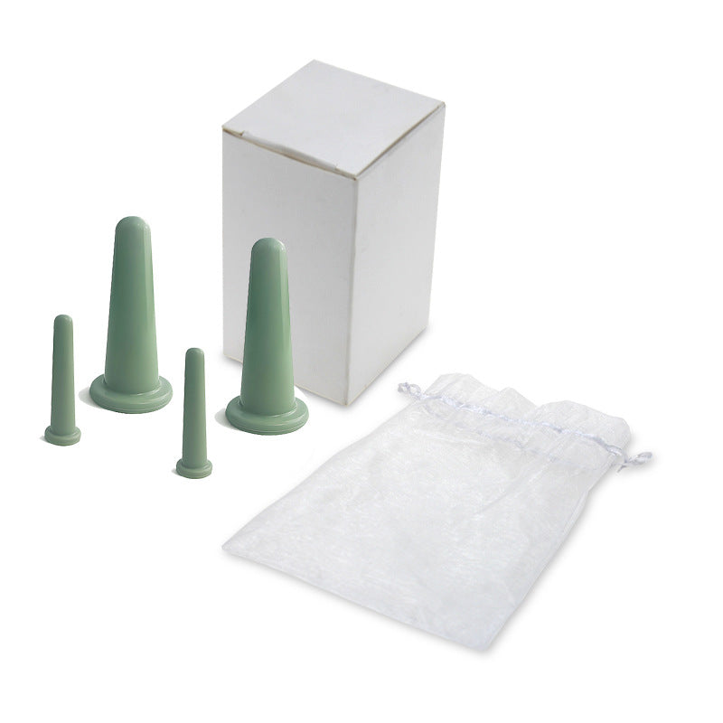 food grade silicone facial beauty cupping,Nordic Green -食品级脸部硅胶美容拔罐，北欧绿