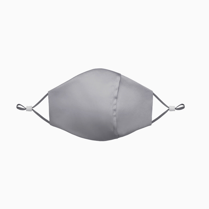 Mulberry Silk Face Mask with Nose Clip & Adjustable Strap, Double Layer for Sun & Dust Protection