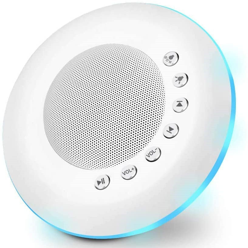 White Noise Machine, Baby Sleep Aid Device with Night Light, Portable Sleep Speaker for Home & Travel