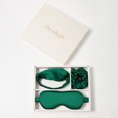 Mulberry Silk Gift Set | Eye Mask, Scrunchie & Headband for Wedding & Daily Use