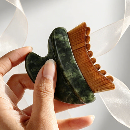 Jade Gua Sha Lymphatic Contour Face Brush -玉石刮痧淋巴面部塑性刷