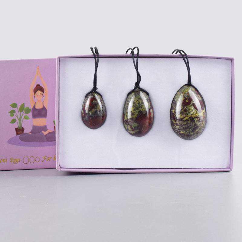 Grade A Natural Dragon Blood Jasper Kegel Eggs -天然A级龙血石凯格尔锻炼球