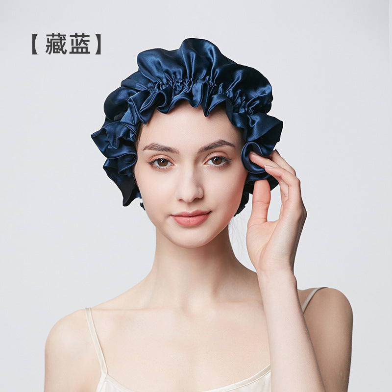 19 Momme Mulberry Silk Hair Bonnet, Soft Anti-Frizz Sleep Cap for Women