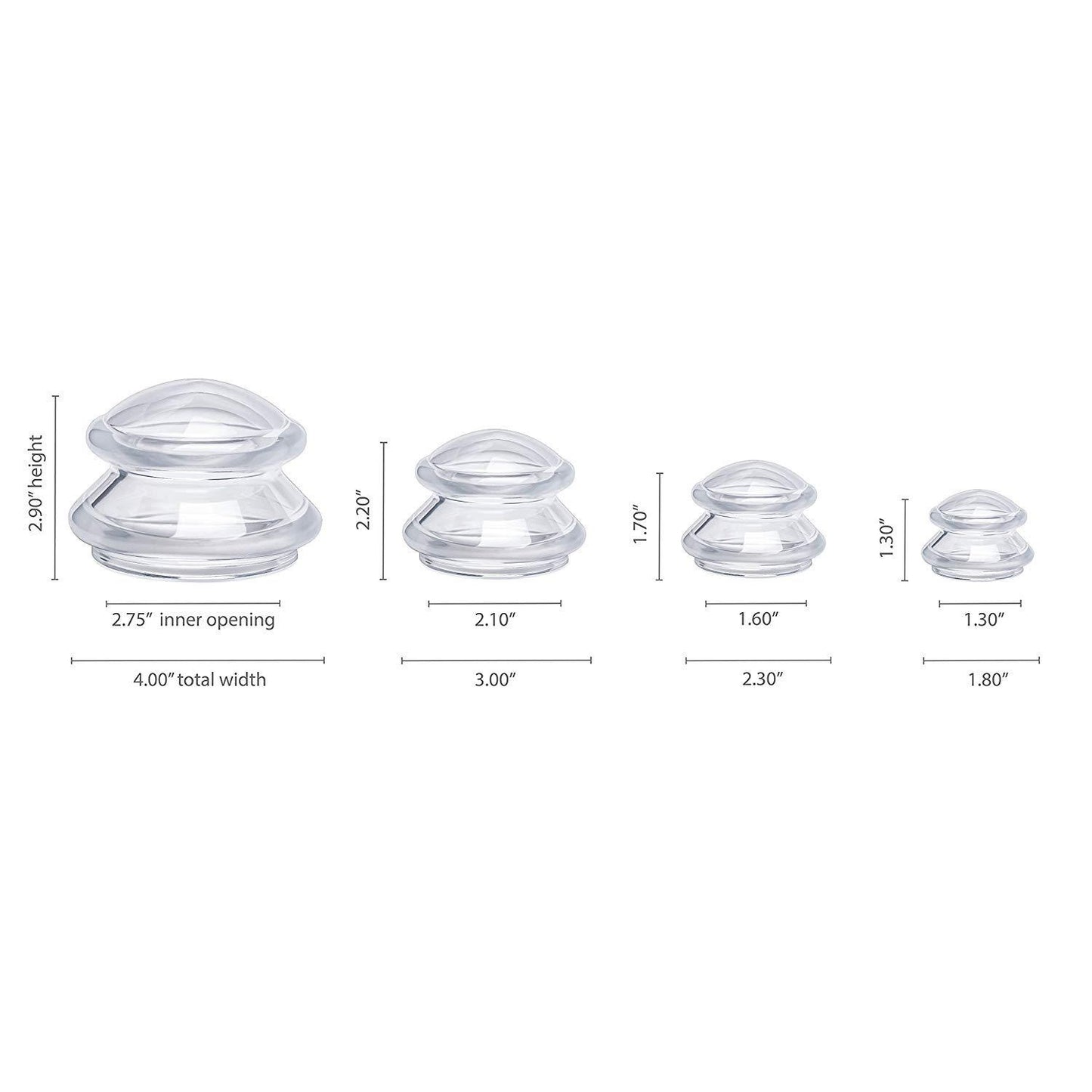 Food Grade Transparent Silicone Cupping, Large Cup -食品级透明硅胶拔罐，大号罐