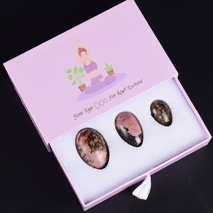 Grade A Natural Pink Rhodonite Kegel Eggs -天然A级蔷薇石凯格尔锻炼球