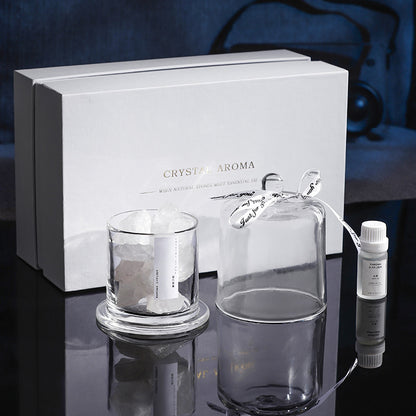 Reedless Aroma Diffuser Crystal Stones Gift Set, Long-lasting Home & Bathroom Fragrance Ornament