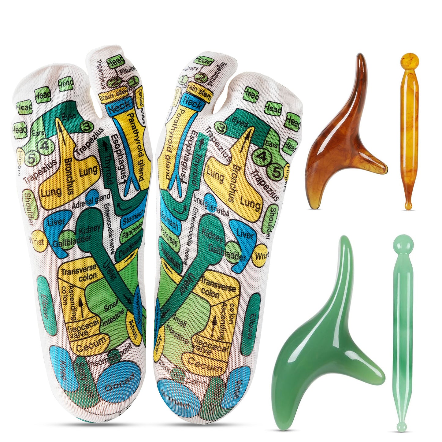 Colorful Foot Reflexology Sockets -彩色足底穴位袜子