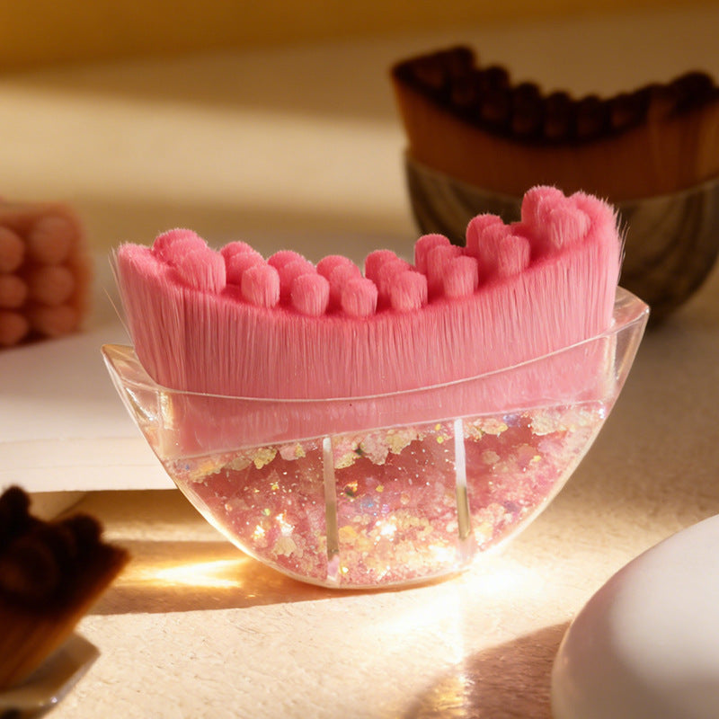 Pink Sparkle Lymphatic Contour Face Brush -粉红闪粉淋巴面部塑型刷