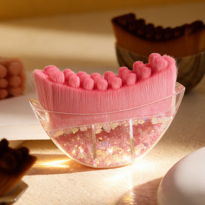 Pink Sparkle Lymphatic Contour Face Brush -粉红闪粉淋巴面部塑型刷