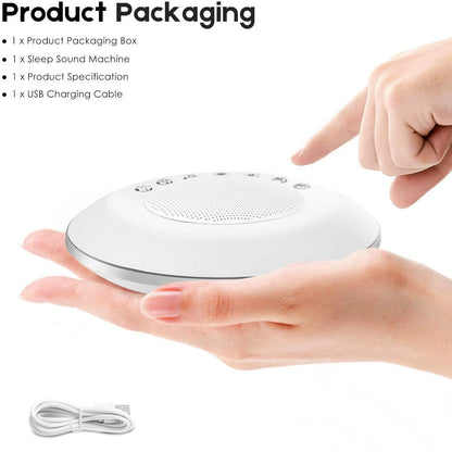 White Noise Machine, Baby Sleep Aid Device with Night Light, Portable Sleep Speaker for Home & Travel